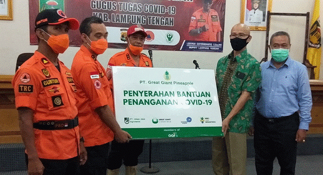 PT GGP Gave 32,900 PPE Donations to the Central Lampung Task Force