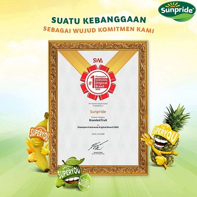 Sunpride Mendapatkan Penghargaan “Buah Bermerek Terbaik” dari IOB