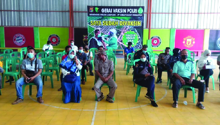 PT GGP dan Polda Lampung Adakan Gerai Vaksinasi Program Nasional